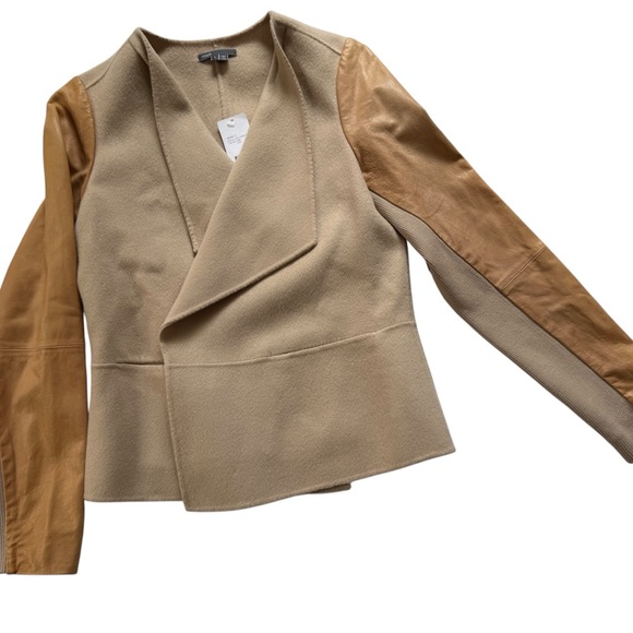 NWT Vince Cream and Tan Women's Blazer - Picture 2 of 5